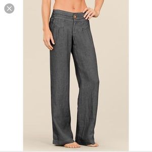 Athletes wide leg lagoon linen pant